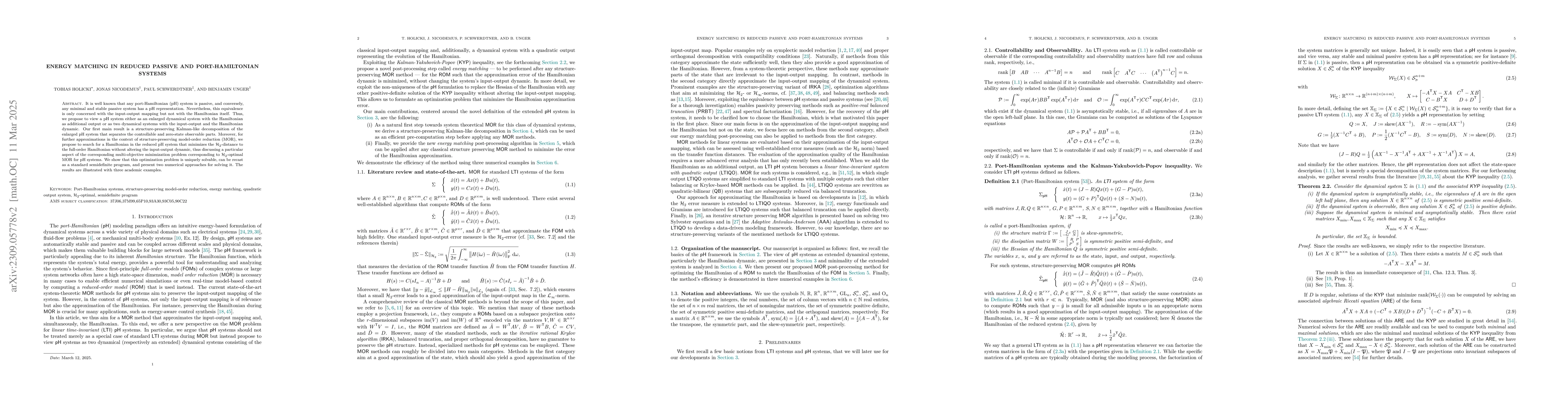 Thumbnail for Energy matching in reduced passive and port-Hamiltonian systems