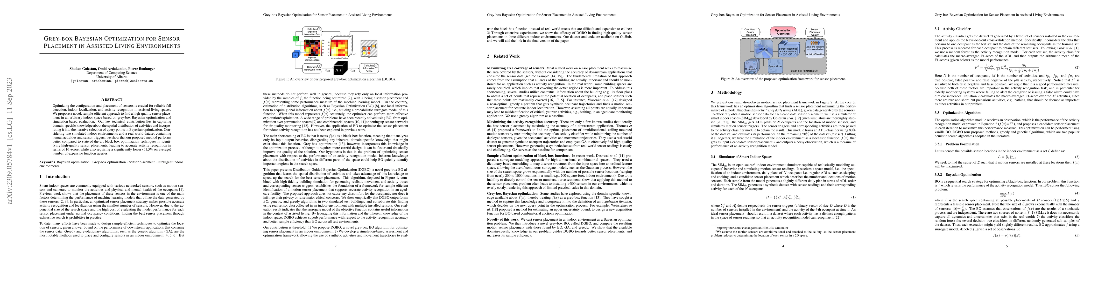 Thumbnail for Grey-box Bayesian Optimization for Sensor Placement in Assisted Living
  Environments