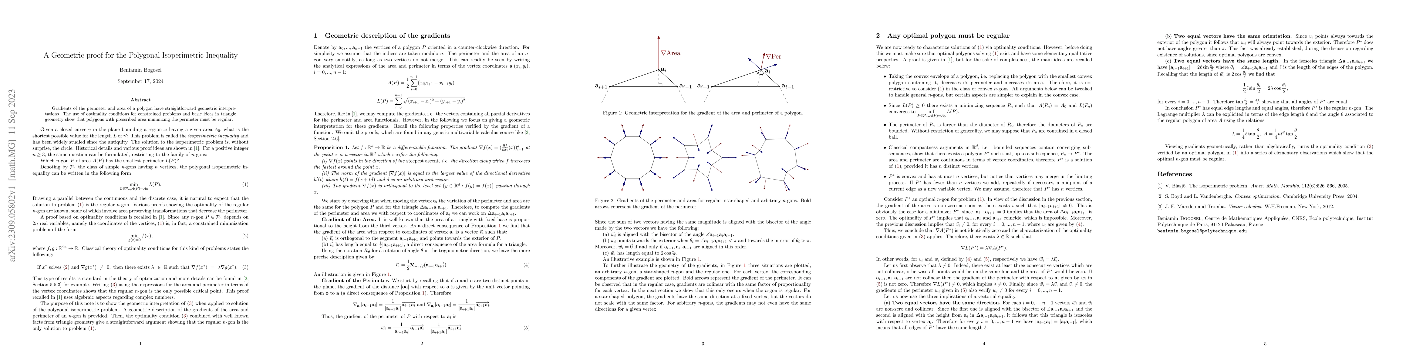Thumbnail for A Geometric proof for the Polygonal Isoperimetric Inequality