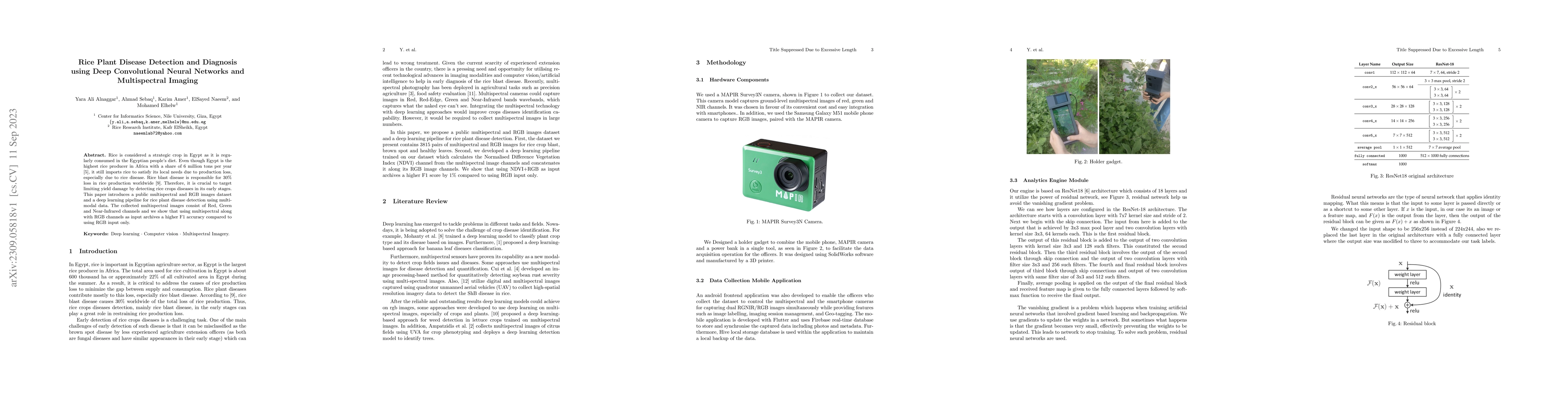 Thumbnail for Rice Plant Disease Detection and Diagnosis using Deep Convolutional
  Neural Networks and Multispectral Imaging