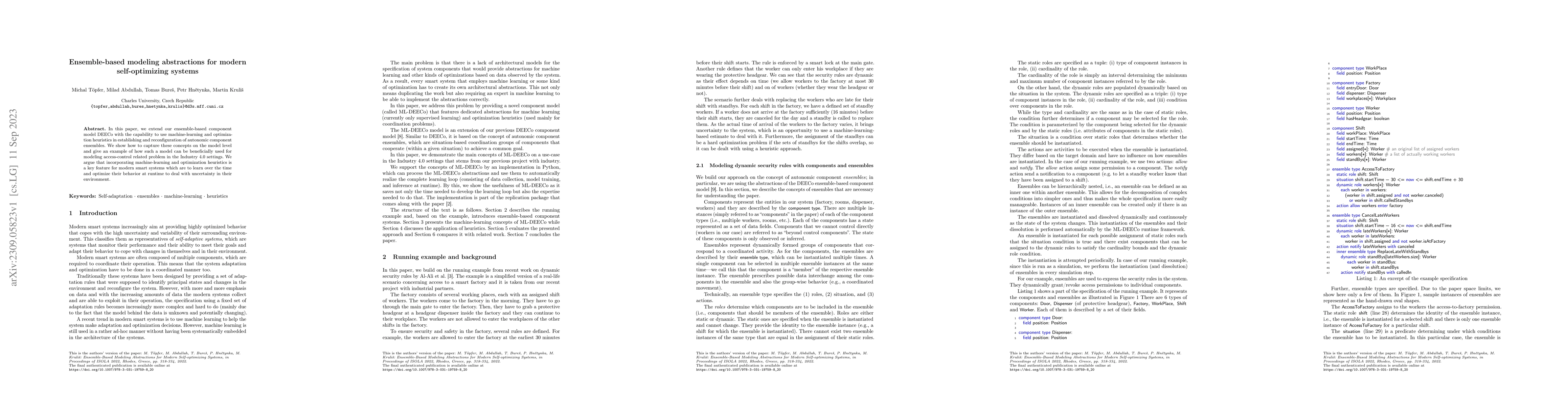 Thumbnail for Ensemble-based modeling abstractions for modern self-optimizing systems