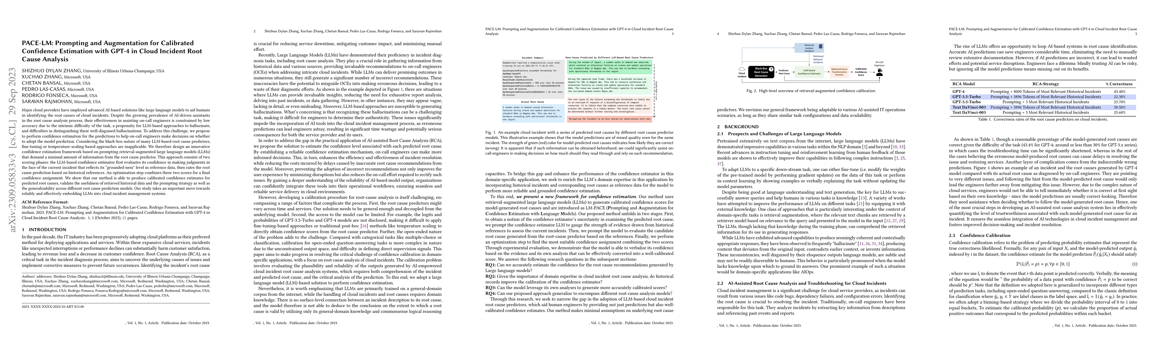 Thumbnail for PACE-LM: Prompting and Augmentation for Calibrated Confidence Estimation
  with GPT-4 in Cloud Incident Root Cause Analysis
