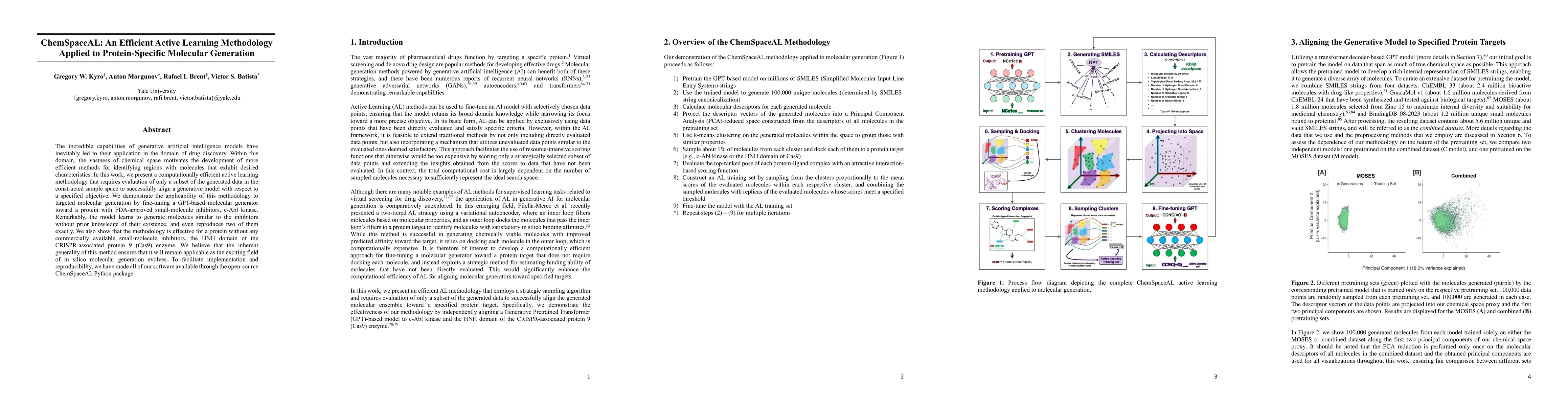 Thumbnail for ChemSpaceAL: An Efficient Active Learning Methodology Applied to
  Protein-Specific Molecular Generation