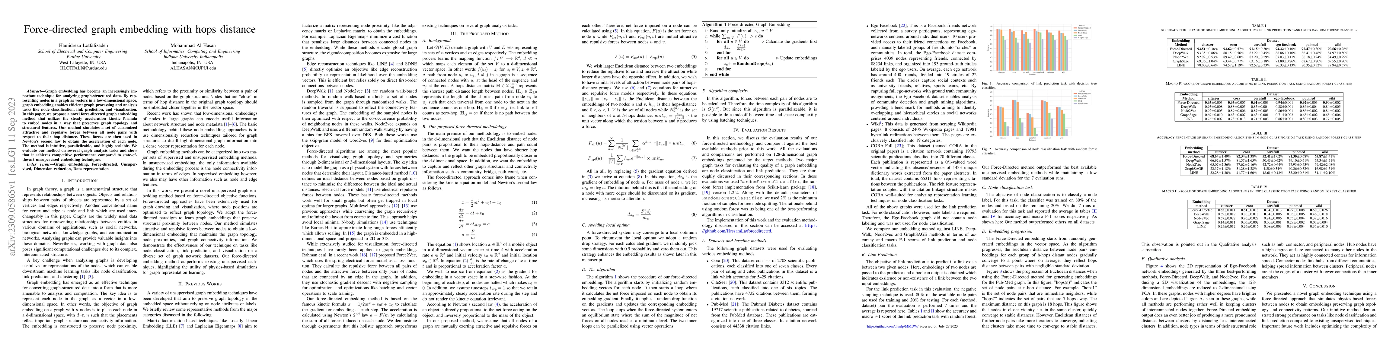 Thumbnail for Force-directed graph embedding with hops distance