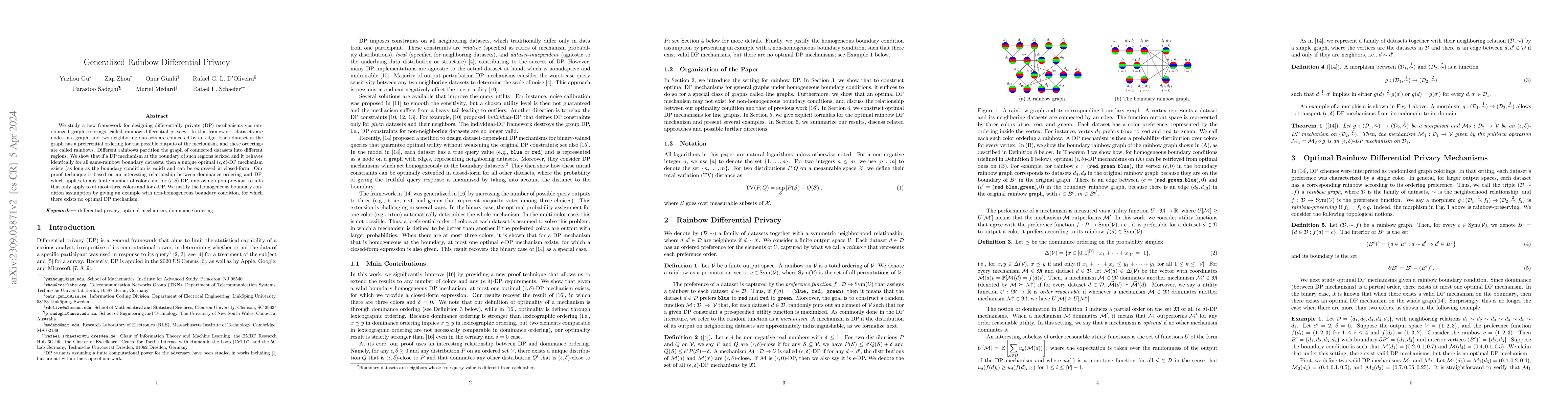 Thumbnail for Generalized Rainbow Differential Privacy