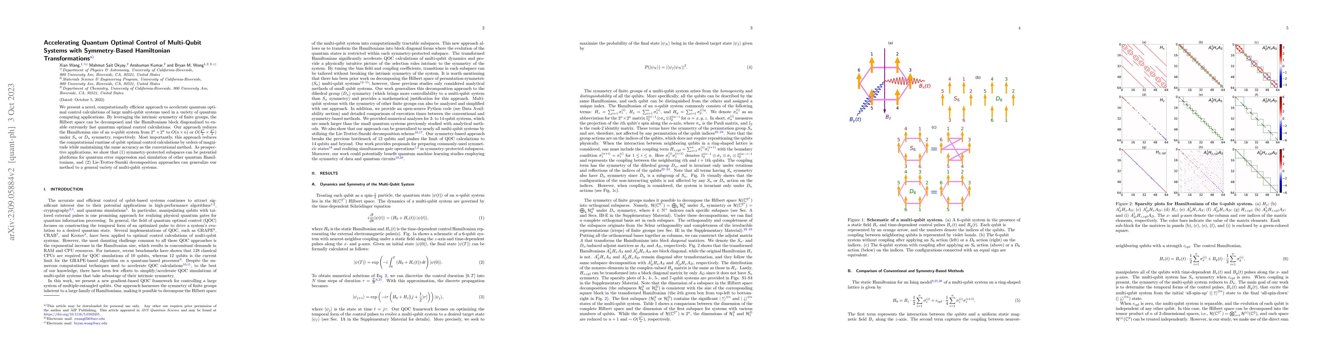 Thumbnail for Accelerating Quantum Optimal Control of Multi-Qubit Systems with
  Symmetry-Based Hamiltonian Transformations