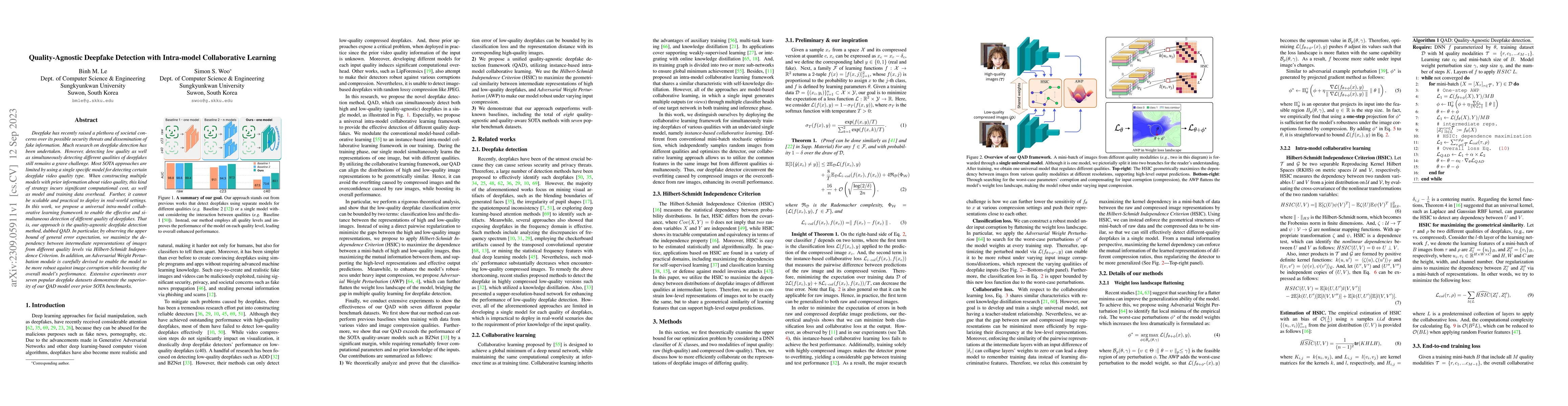 Thumbnail for Quality-Agnostic Deepfake Detection with Intra-model Collaborative
  Learning
