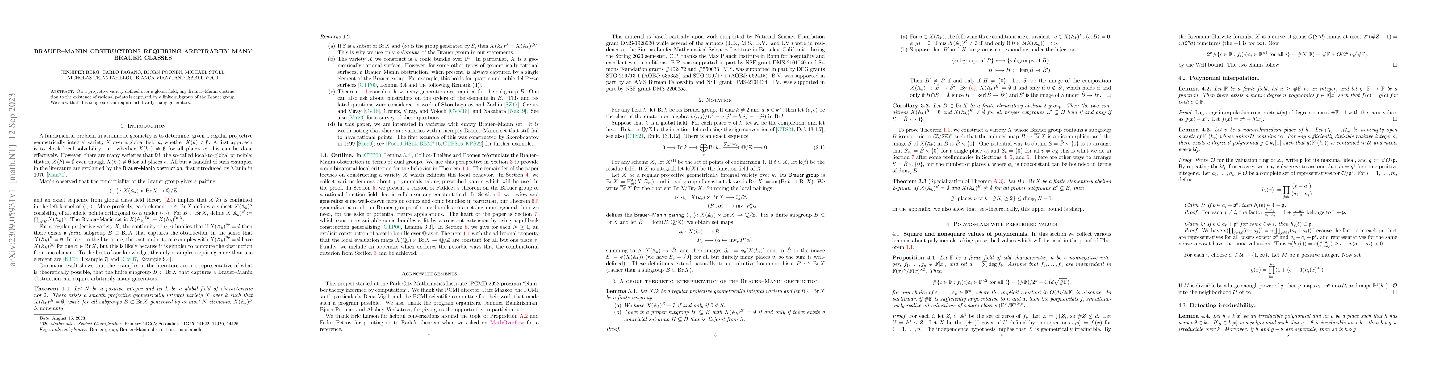 Thumbnail for Brauer-Manin obstructions requiring arbitrarily many Brauer classes