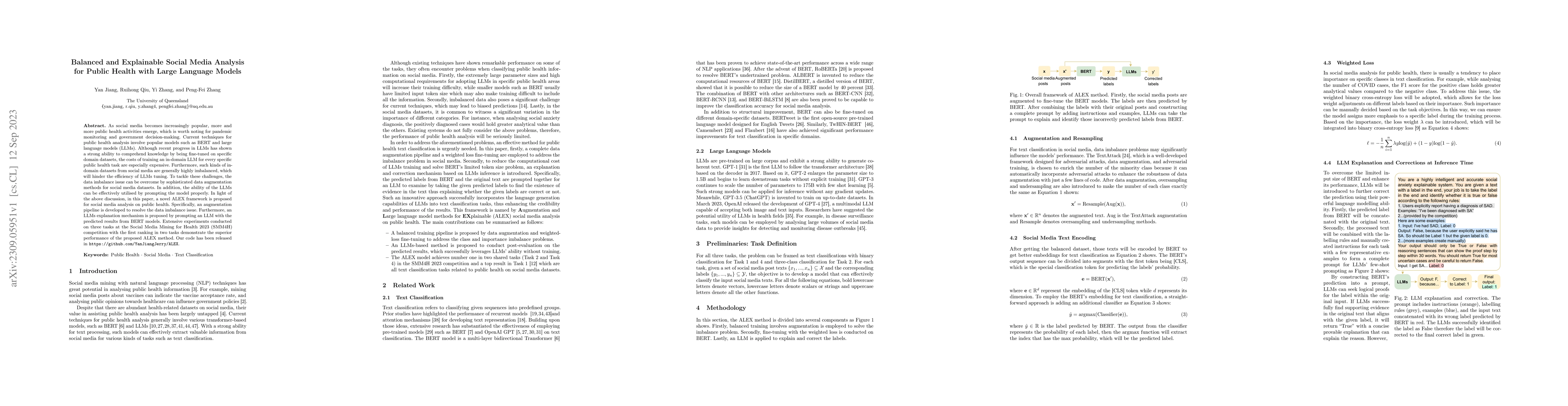 Thumbnail for Balanced and Explainable Social Media Analysis for Public Health with
  Large Language Models