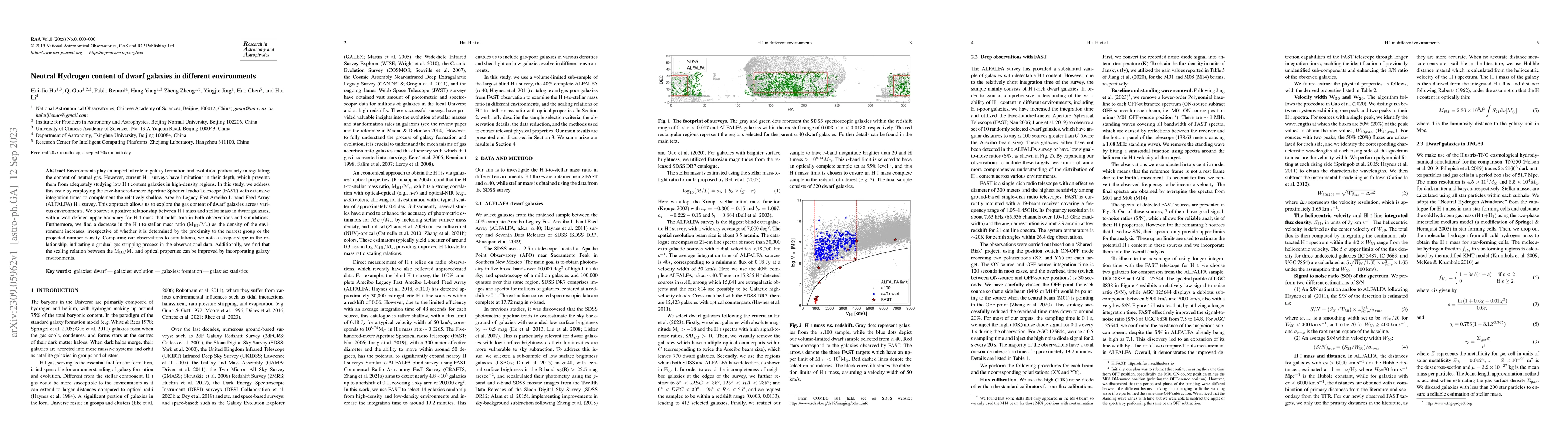 Thumbnail for Neutral Hydrogen content of dwarf galaxies in different environments