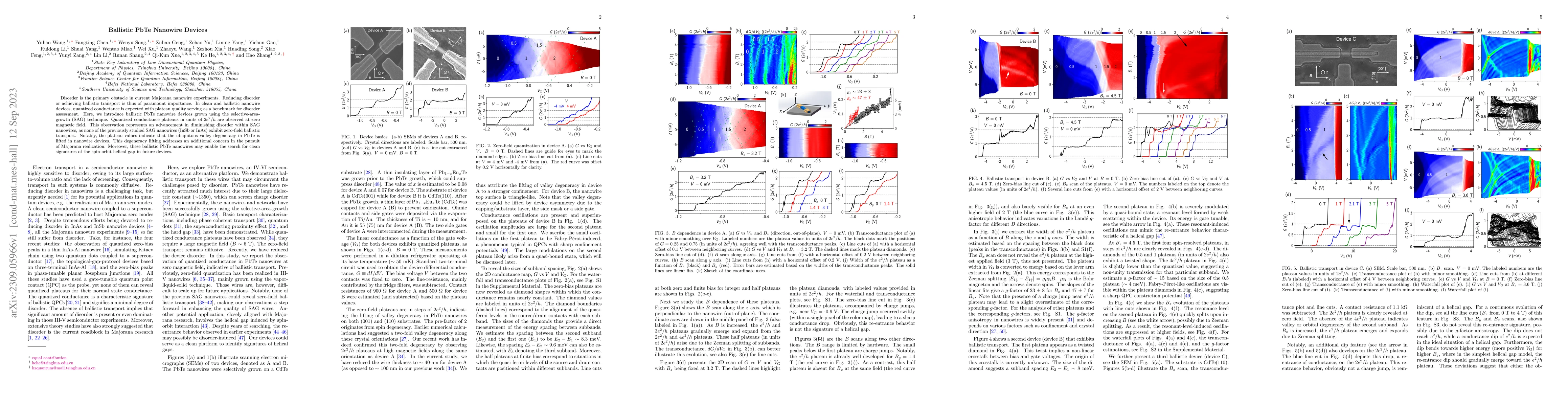 Thumbnail for Ballistic PbTe Nanowire Devices