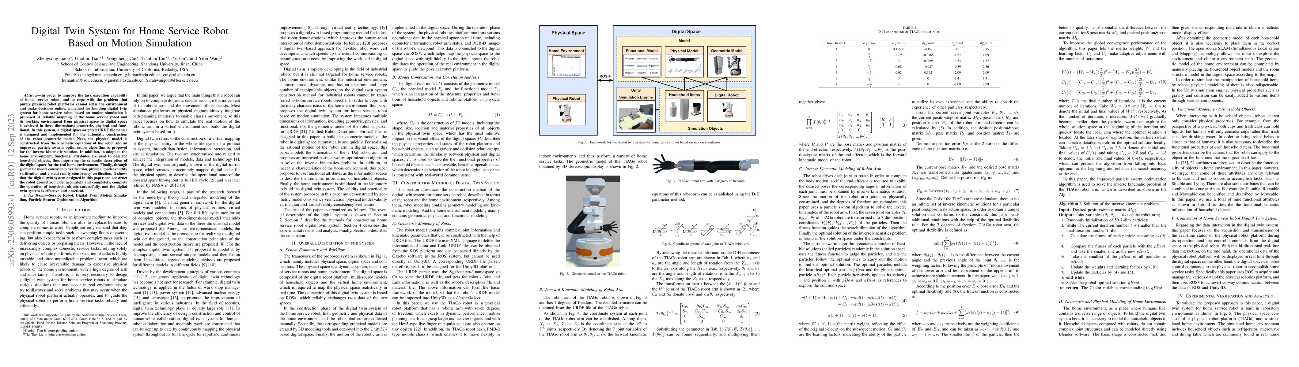 Thumbnail for Digital Twin System for Home Service Robot Based on Motion Simulation