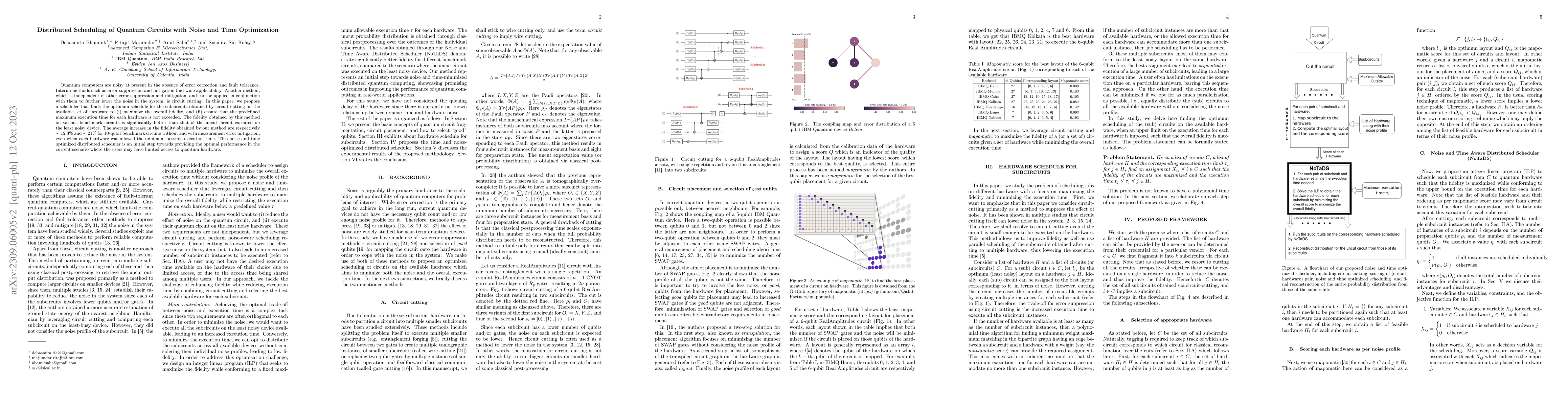 Thumbnail for Distributed Scheduling of Quantum Circuits with Noise and Time
  Optimization