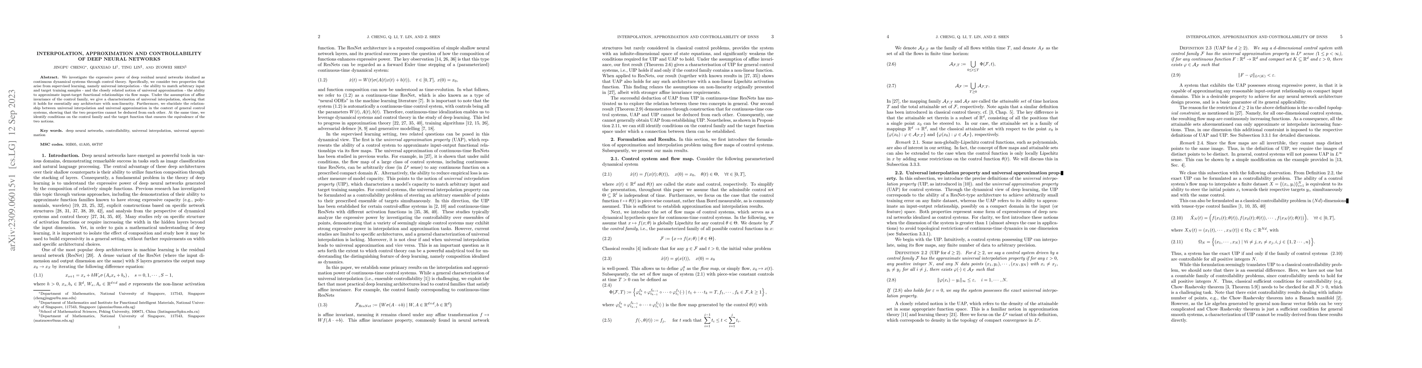 Thumbnail for Interpolation, Approximation and Controllability of Deep Neural Networks