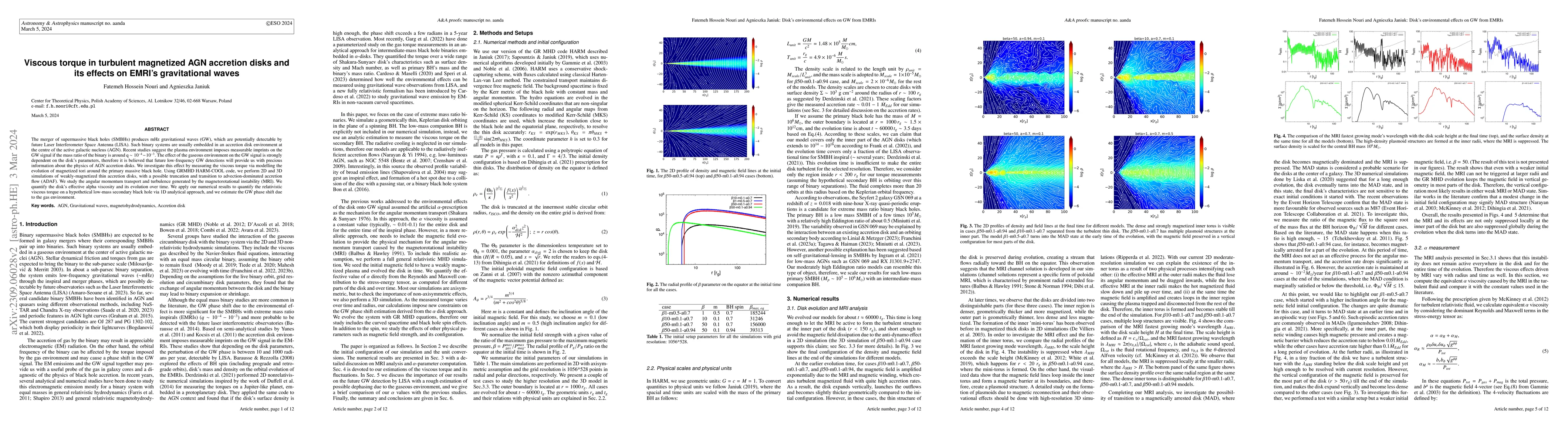 Thumbnail for Viscous torque in turbulent magnetized AGN accretion disks and its
  effects on EMRI's gravitational waves