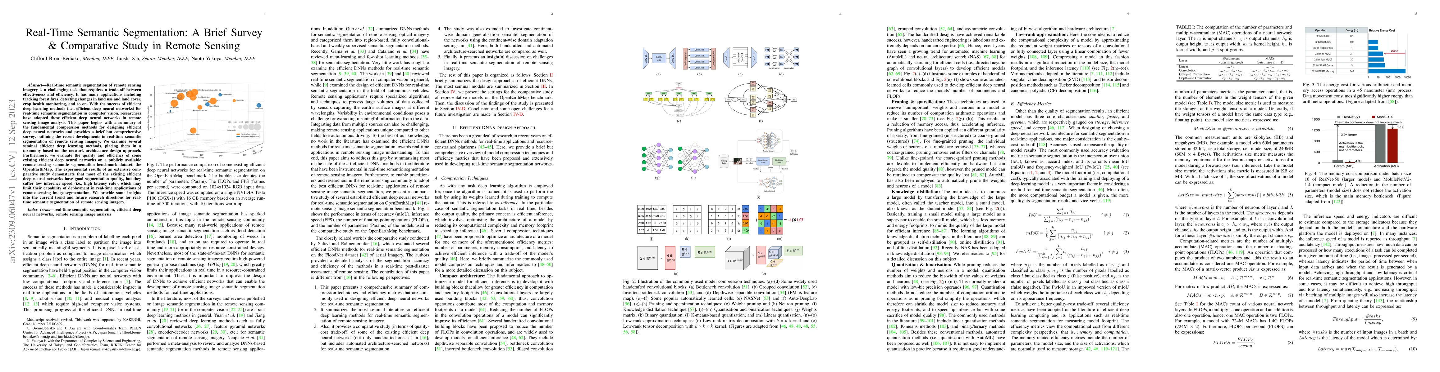Thumbnail for Real-Time Semantic Segmentation: A Brief Survey & Comparative Study in
  Remote Sensing
