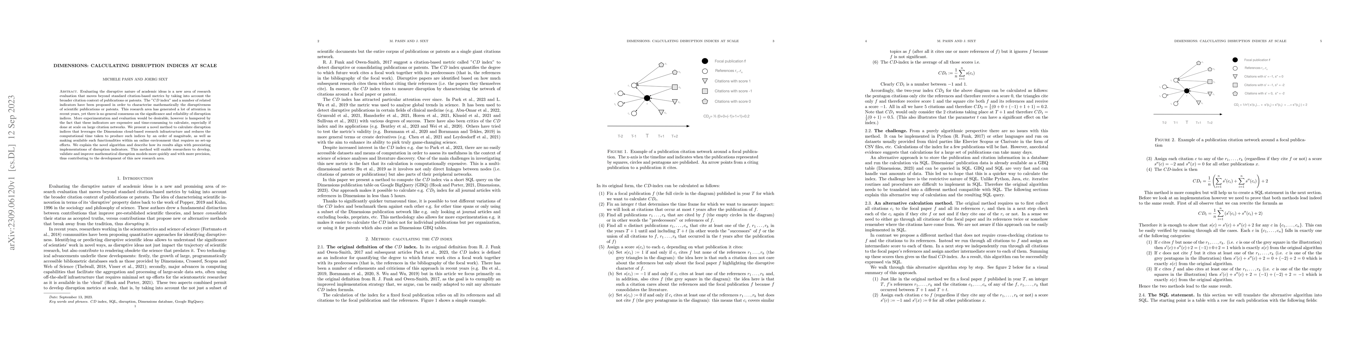 Thumbnail for Dimensions: Calculating Disruption Indices at Scale