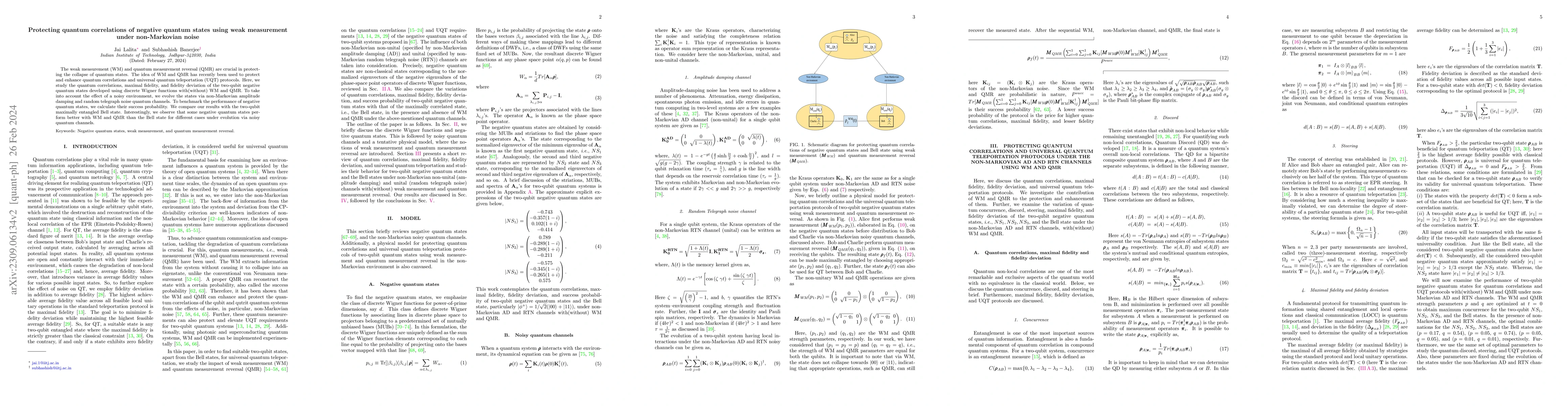 Thumbnail for Protecting quantum correlations of negative quantum states using weak
  measurement under non-Markovian noise
