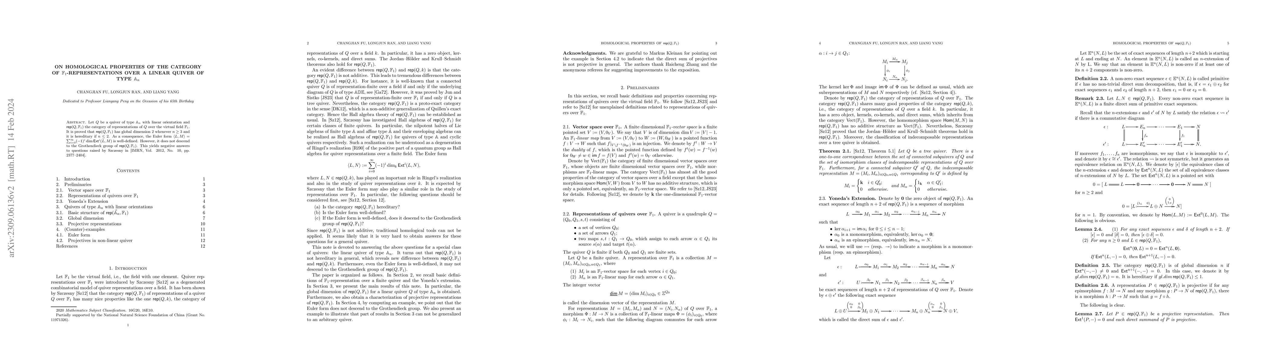 Thumbnail for On homological properties of the category of
  $\mathbb{F}_1$-representations over a linear quiver of type $\mathbb{A}_n$