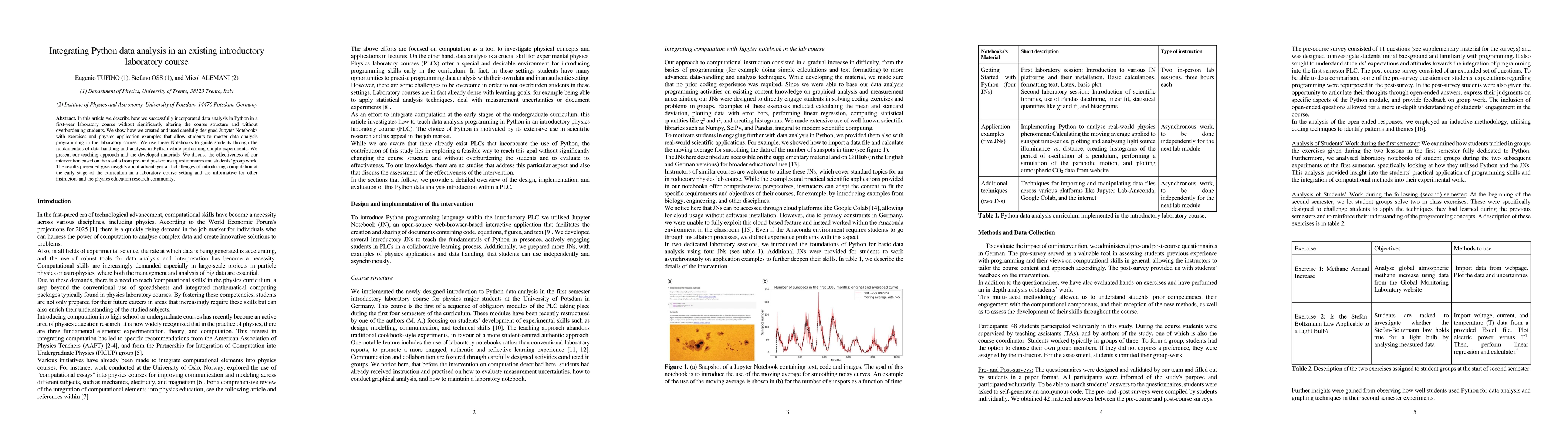 Thumbnail for Integrating Python data analysis in an existing introductory laboratory
  course