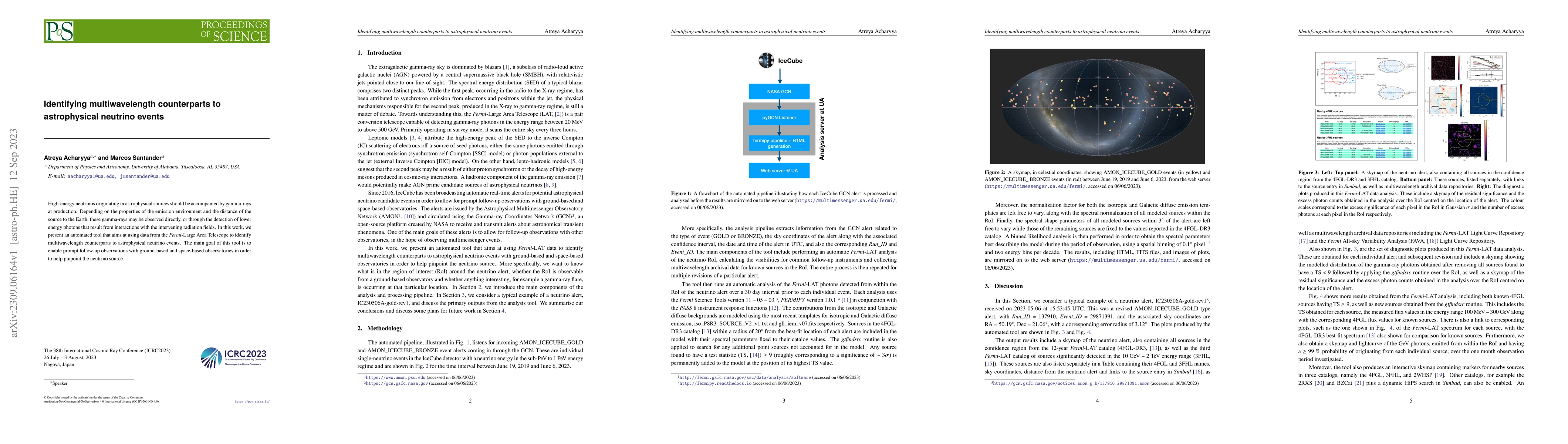 Thumbnail for Identifying multiwavelength counterparts to astrophysical neutrino
  events