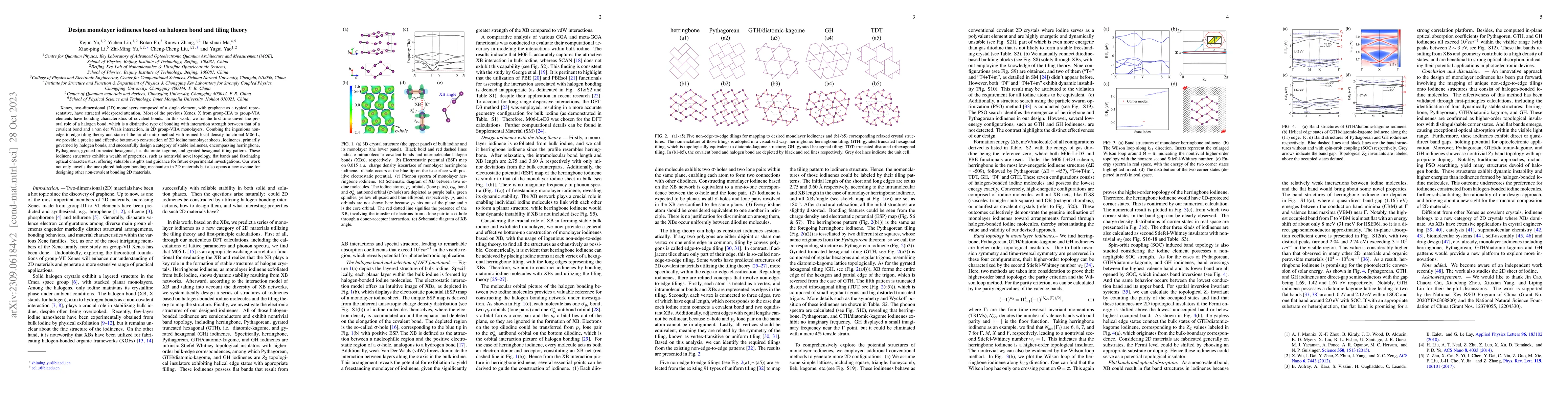 Thumbnail for Design monolayer iodinenes based on halogen bond and tiling theory