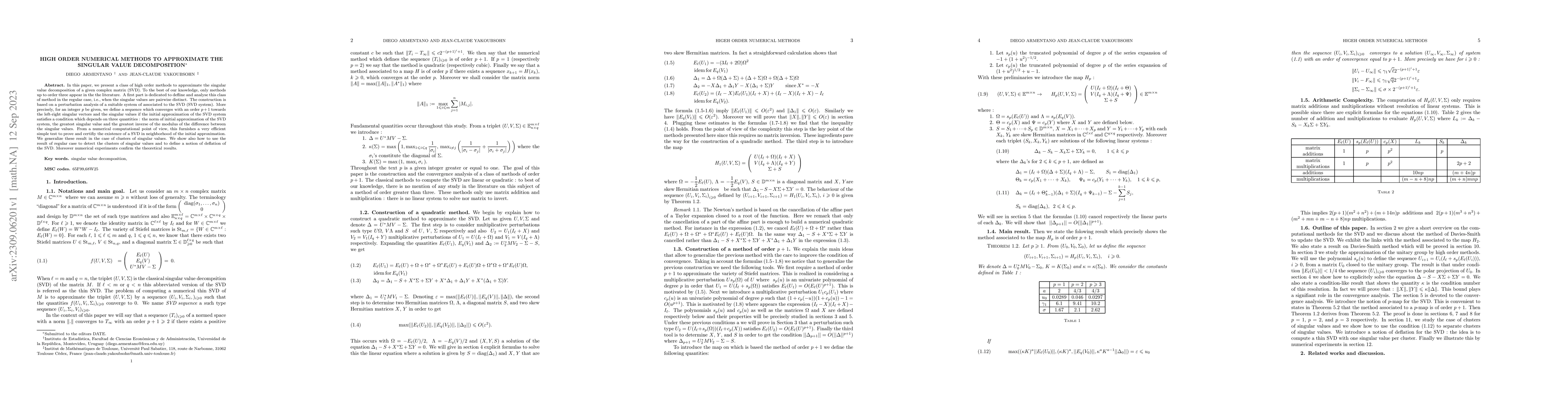 Thumbnail for High Order Numerical Methods To Approximate The Singular Value
  Decomposition