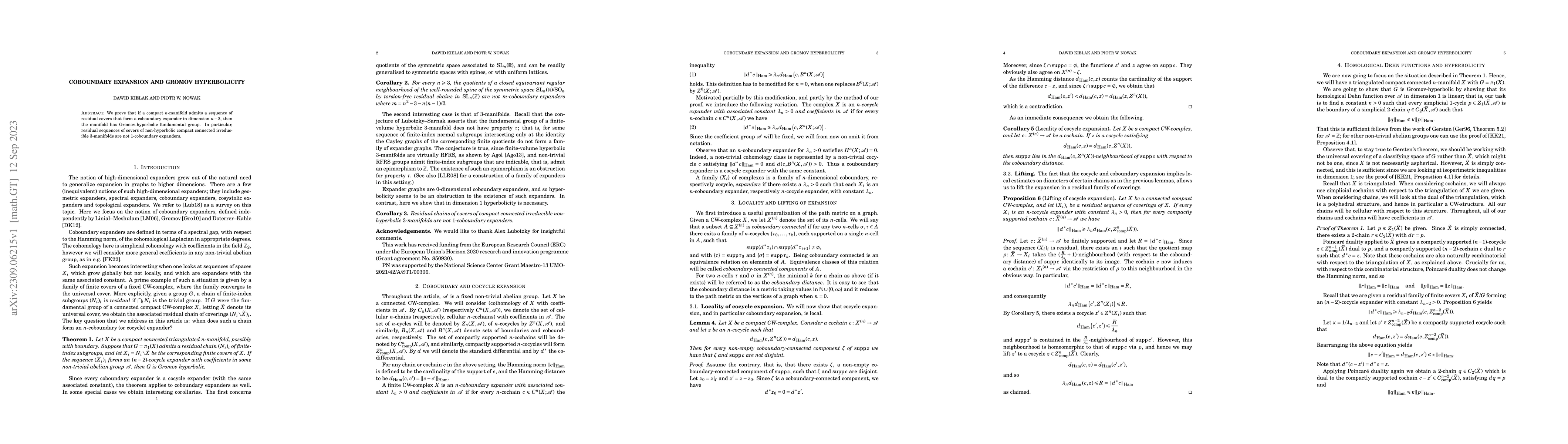 Thumbnail for Coboundary expansion and Gromov hyperbolicity