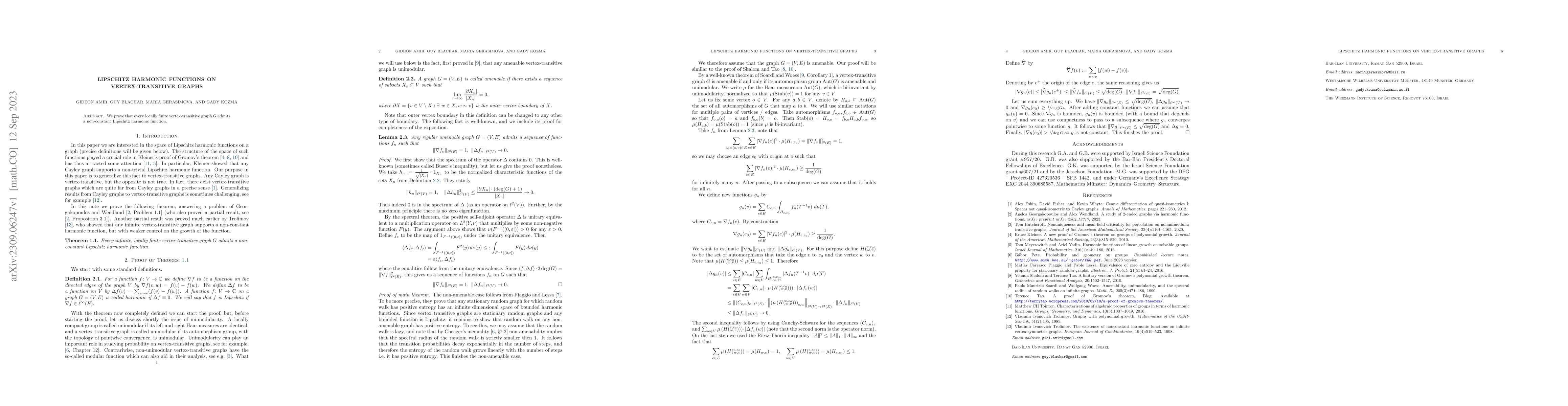 Thumbnail for Lipschitz harmonic functions on vertex-transitive graphs