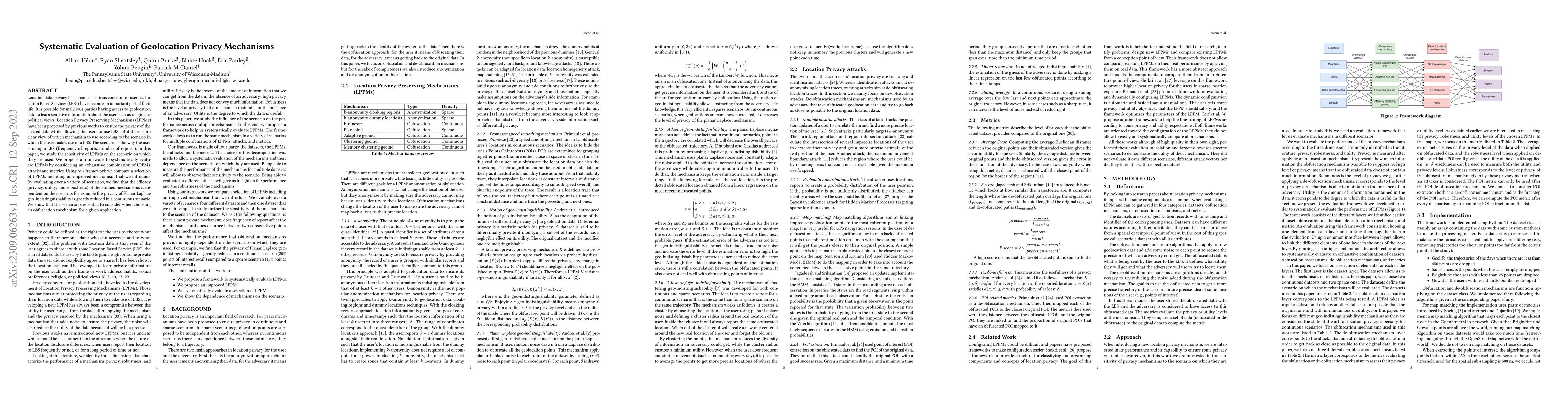 Thumbnail for Systematic Evaluation of Geolocation Privacy Mechanisms