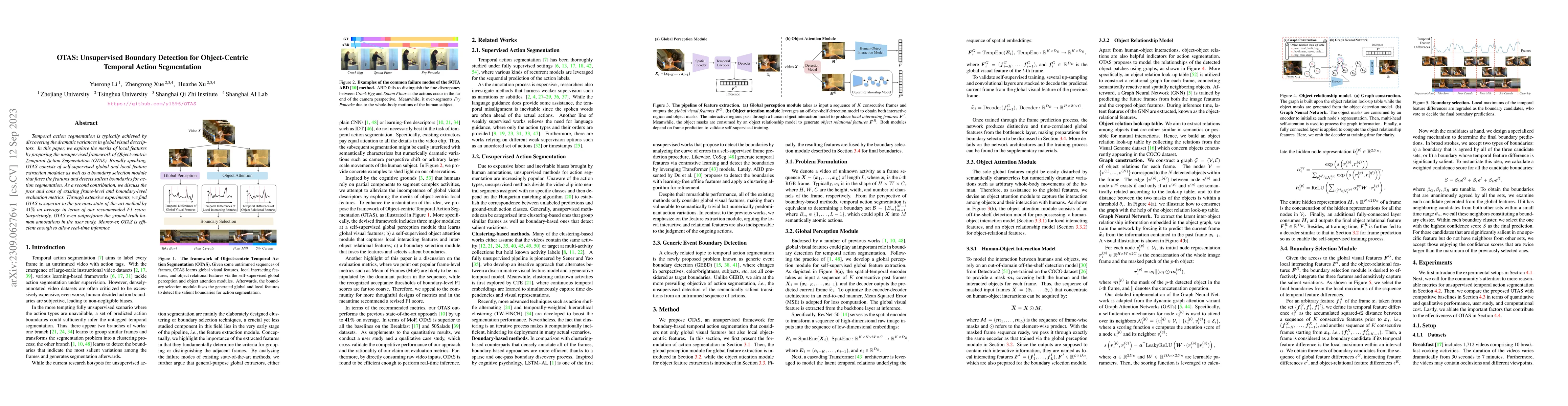 Thumbnail for OTAS: Unsupervised Boundary Detection for Object-Centric Temporal Action
  Segmentation