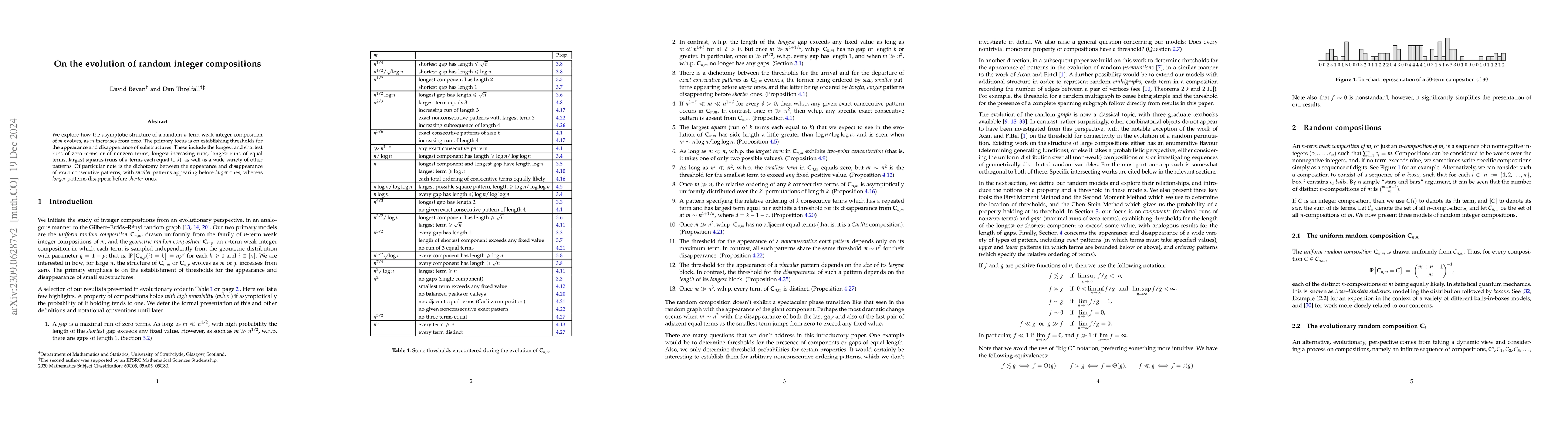 Thumbnail for On the evolution of random integer compositions