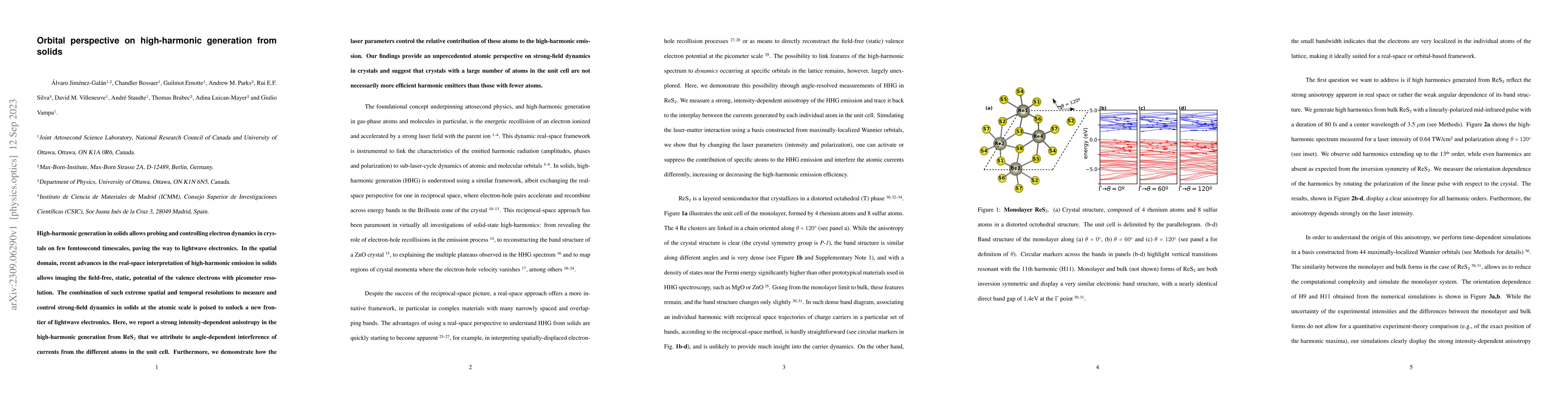 Thumbnail for Orbital perspective on high-harmonic generation from solids