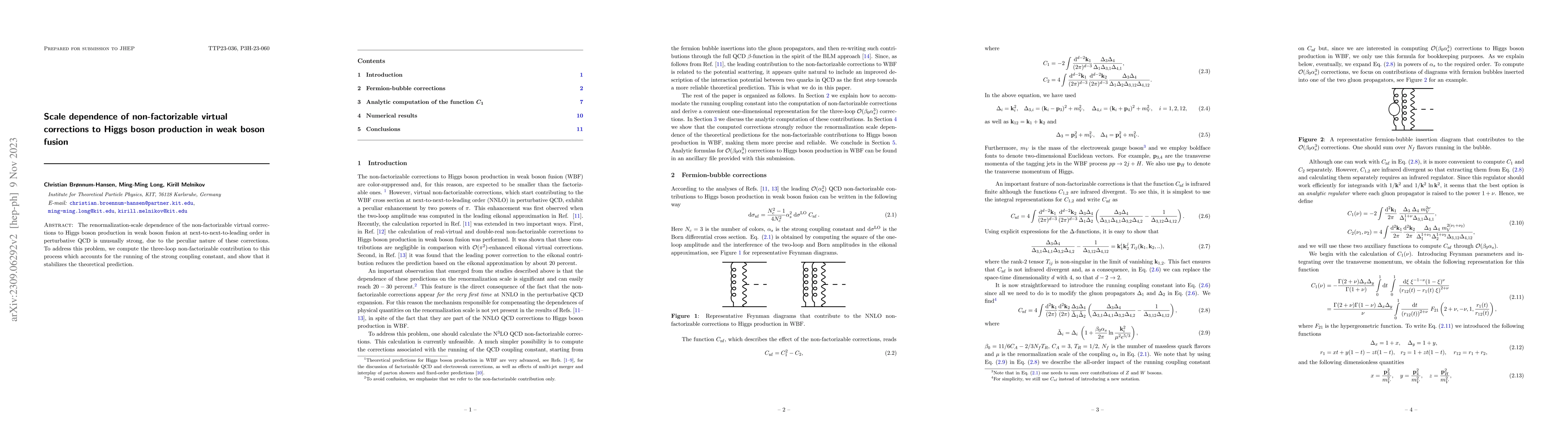 Thumbnail for Scale dependence of non-factorizable virtual corrections to Higgs boson
  production in weak boson fusion