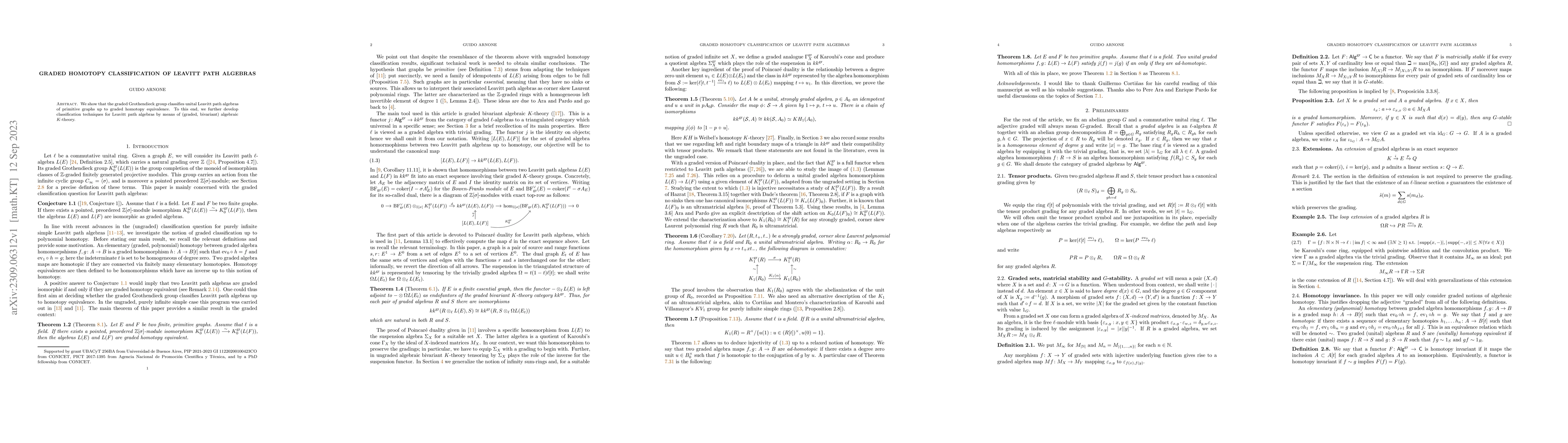 Thumbnail for Graded homotopy classification of Leavitt path algebras