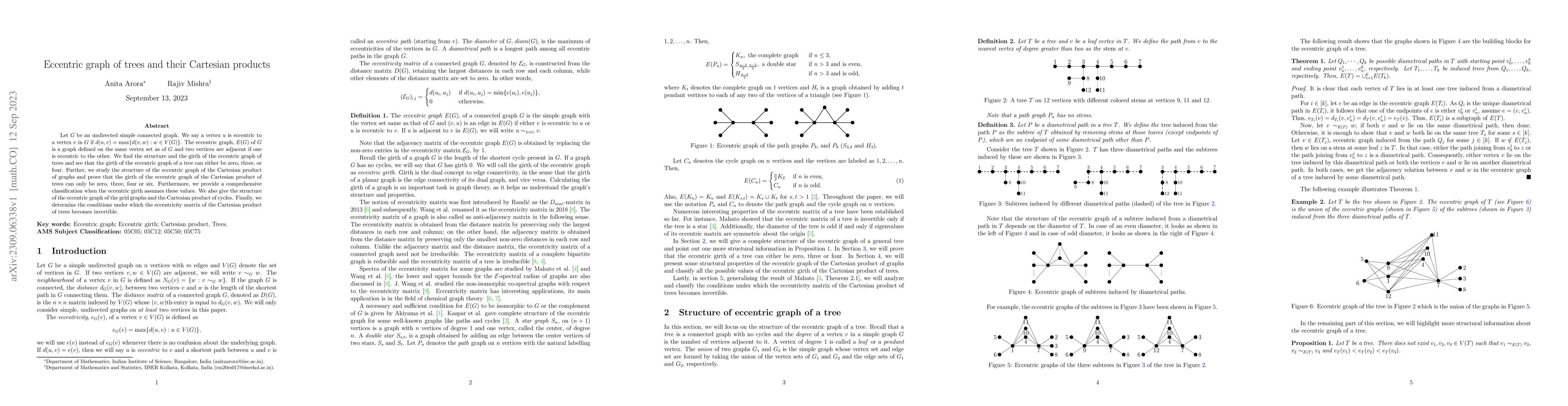 Thumbnail for Eccentric graph of trees and their Cartesian products