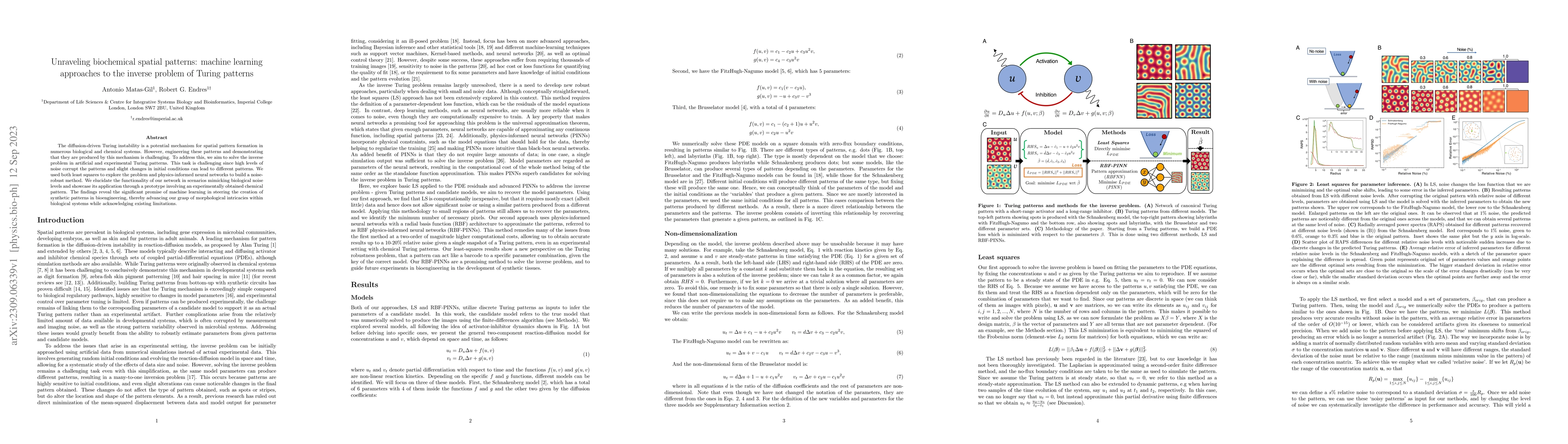 Thumbnail for Unraveling biochemical spatial patterns: machine learning approaches to
  the inverse problem of Turing patterns