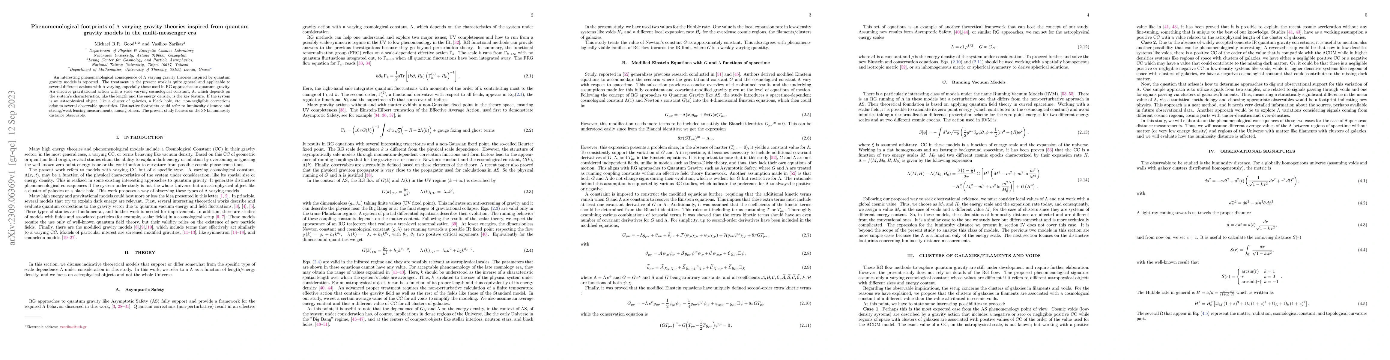 Thumbnail for Phenomenological footprints of Lambda varying gravity theories inspired
  from quantum gravity models in the multi-messenger era