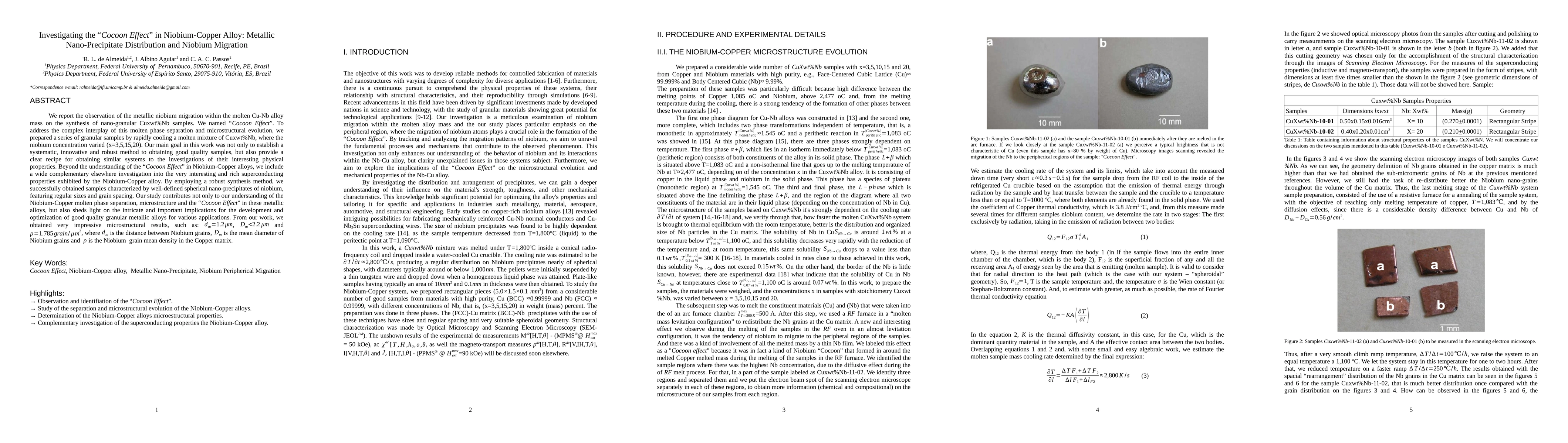 Thumbnail for Investigating the "Cocoon Effect" in Niobium-Copper Alloy: Metallic
  Nano-Precipitate Distribution and Niobium Migration