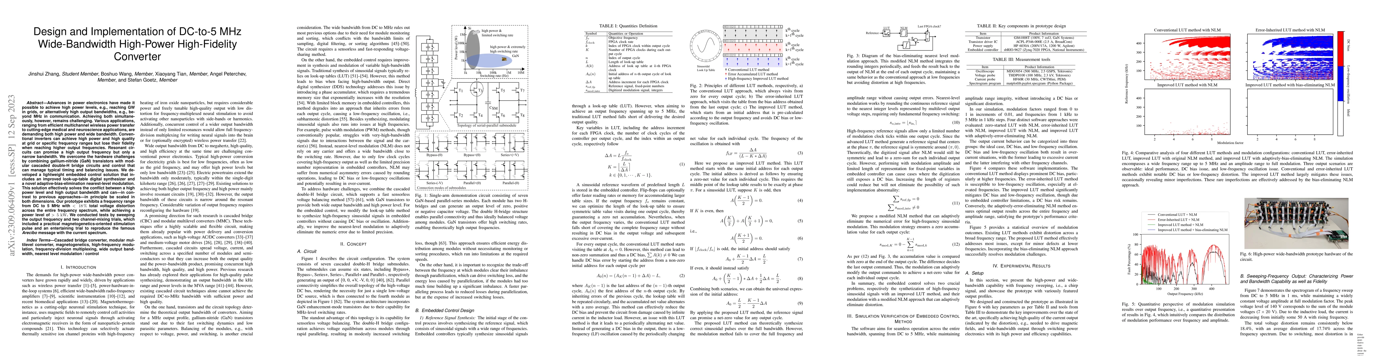 Thumbnail for Design and Implementation of DC-to-5~MHz Wide-Bandwidth High-Power
  High-Fidelity Converter