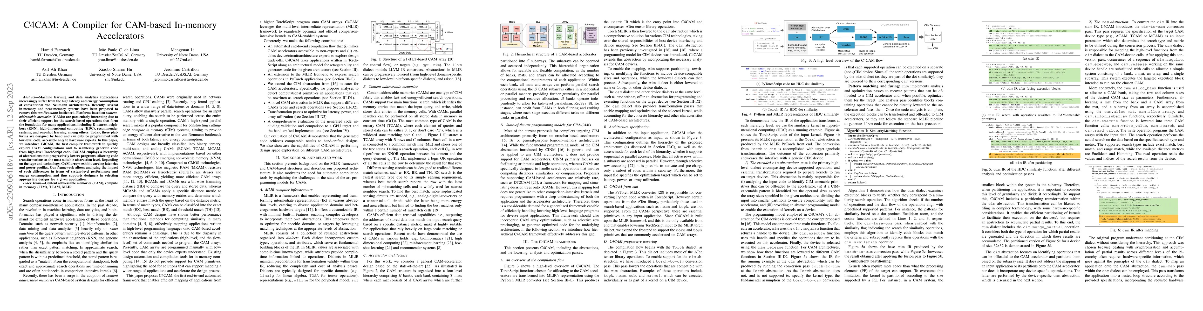 Thumbnail for C4CAM: A Compiler for CAM-based In-memory Accelerators