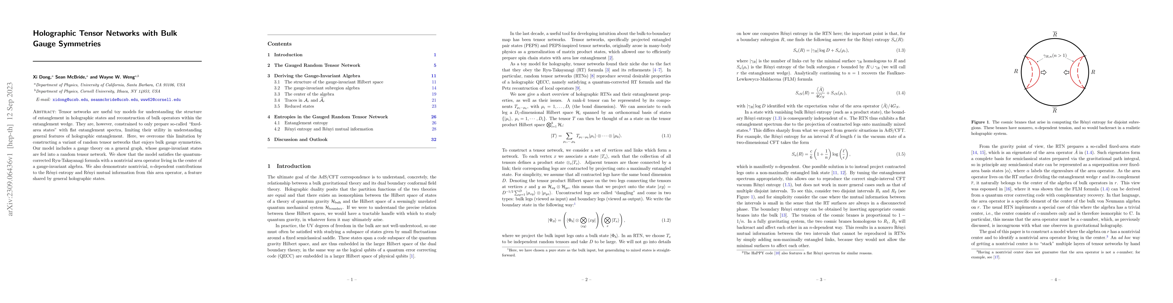 Thumbnail for Holographic Tensor Networks with Bulk Gauge Symmetries