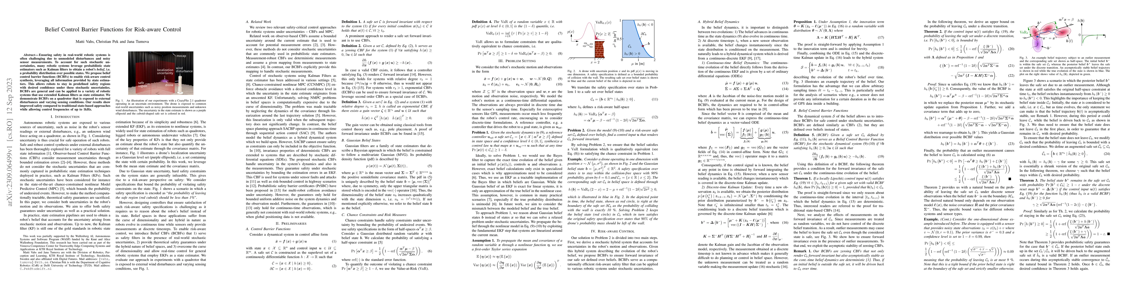 Thumbnail for Belief Control Barrier Functions for Risk-aware Control