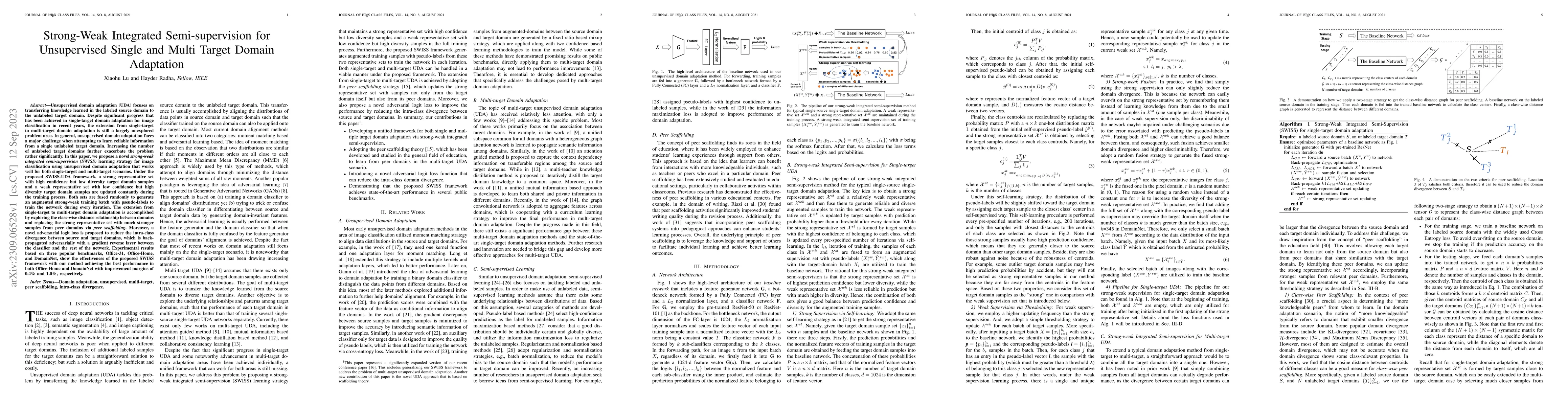 Thumbnail for Strong-Weak Integrated Semi-supervision for Unsupervised Single and
  Multi Target Domain Adaptation