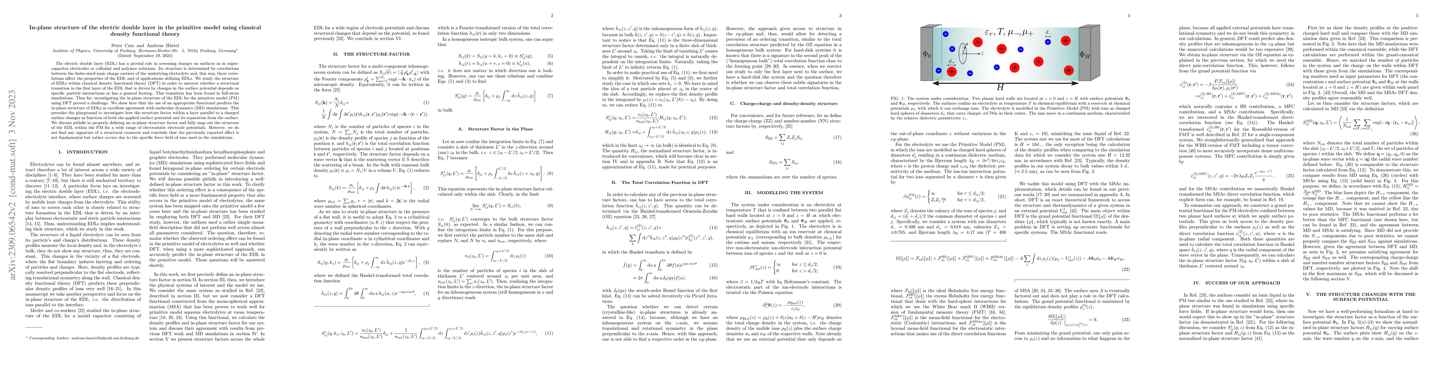 Thumbnail for In-plane structure of the electric double layer in the primitive model
  using classical density functional theory