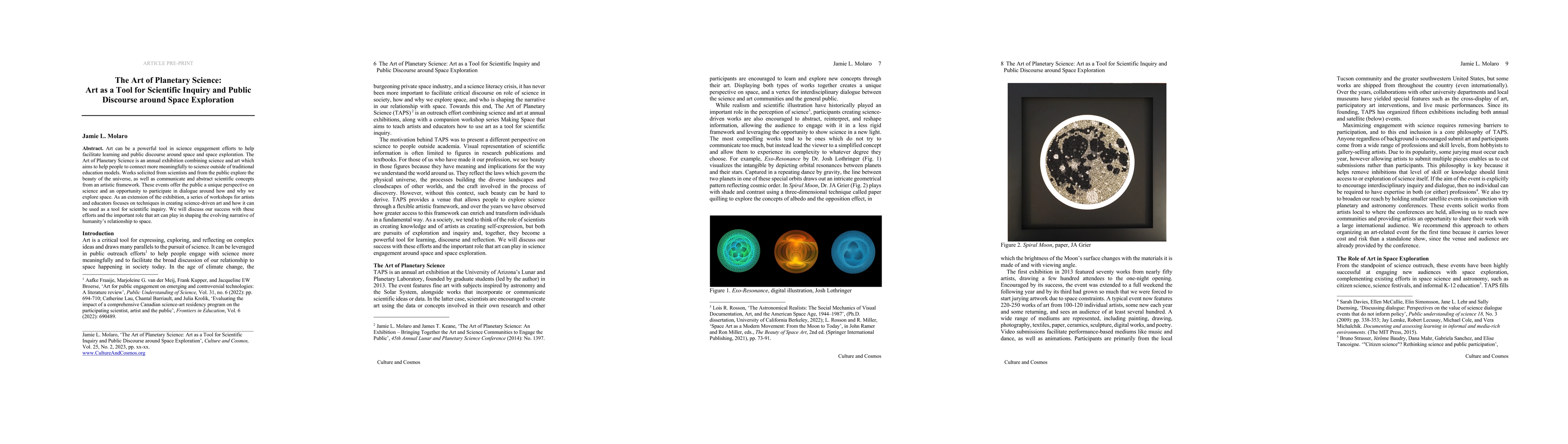 Thumbnail for The Art of Planetary Science: Art as a Tool for Scientific Inquiry and
  Public Discourse around Space Exploration