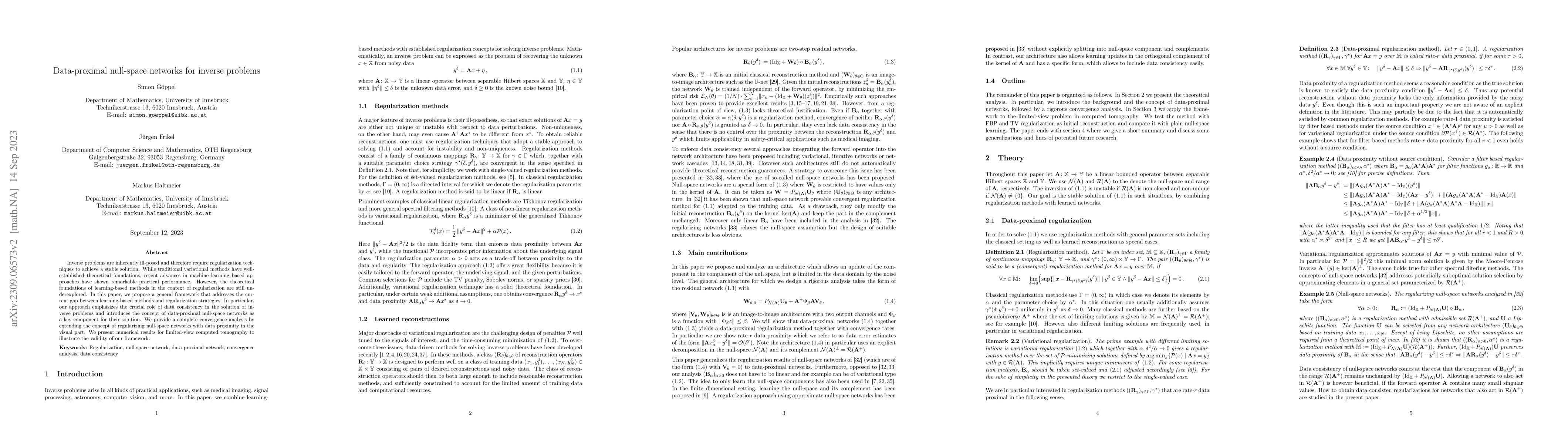 Thumbnail for Data-proximal null-space networks for inverse problems