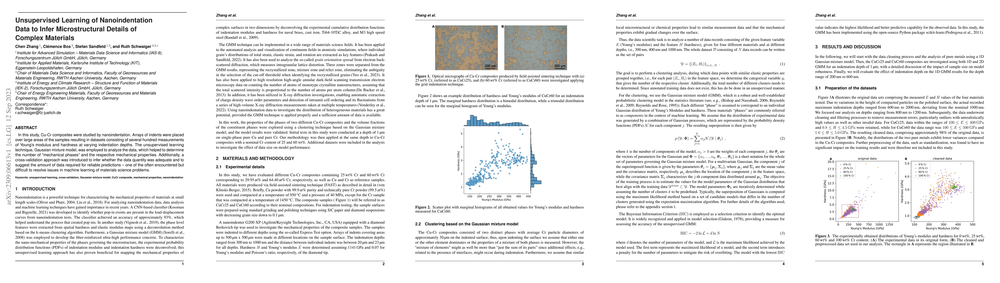 Thumbnail for Unsupervised Learning of Nanoindentation Data to Infer Microstructural
  Details of Complex Materials