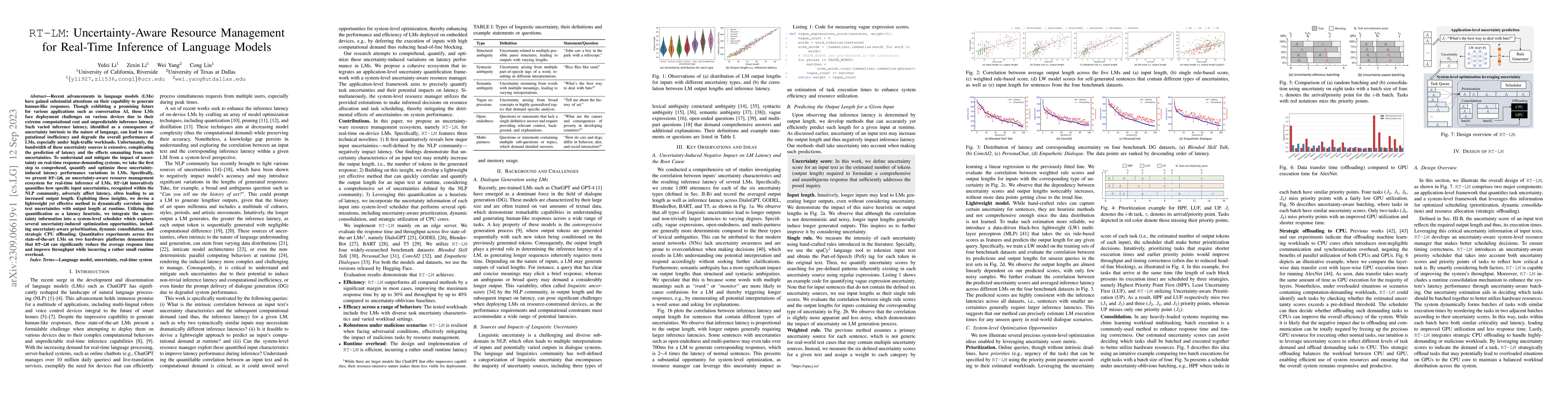 Thumbnail for RT-LM: Uncertainty-Aware Resource Management for Real-Time Inference of
  Language Models
