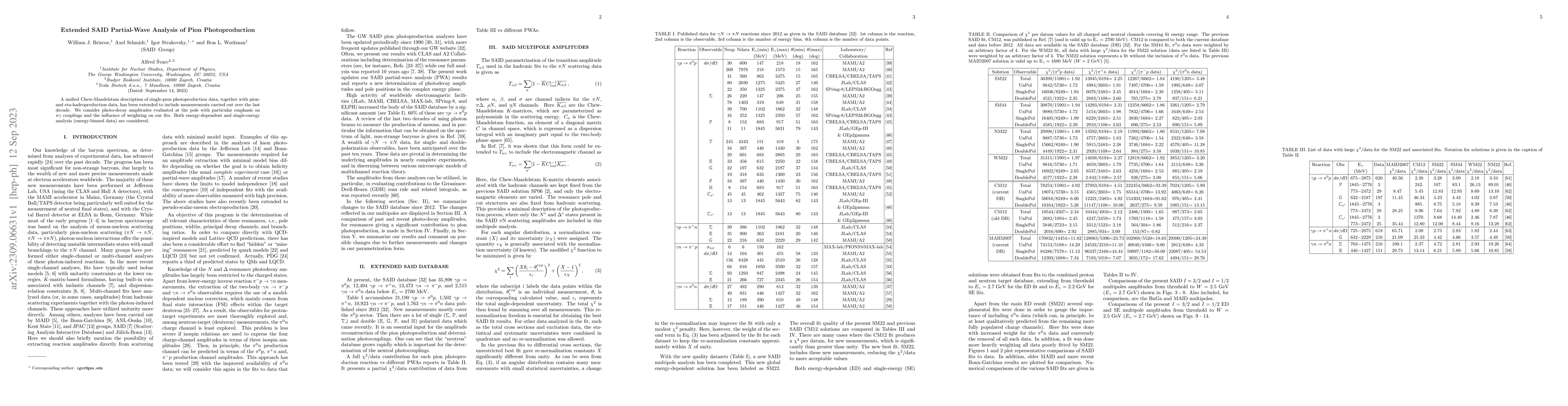 Thumbnail for Extended SAID Partial-Wave Analysis of Pion Photoproduction
